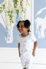 Short Sleeve Pajamas in Toile Safari