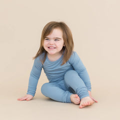 Long Sleeve Pajamas in Slate