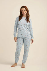 Women's Jogger Pajama Set in Mallard Duck