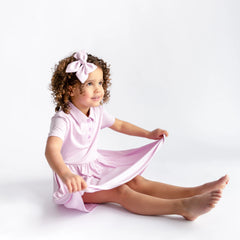 Polo Dress in Thistle