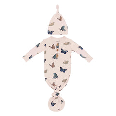Knotted Gown with Hat Set in Blush Butterfly