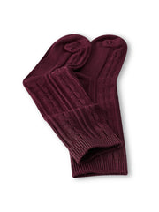 Knee High Socks in Burgundy