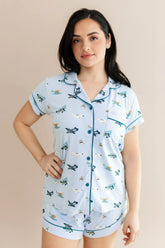 Women's Short Sleeve Pajama Set in Take Off
