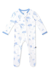 Zippered Footie in Toile Safari