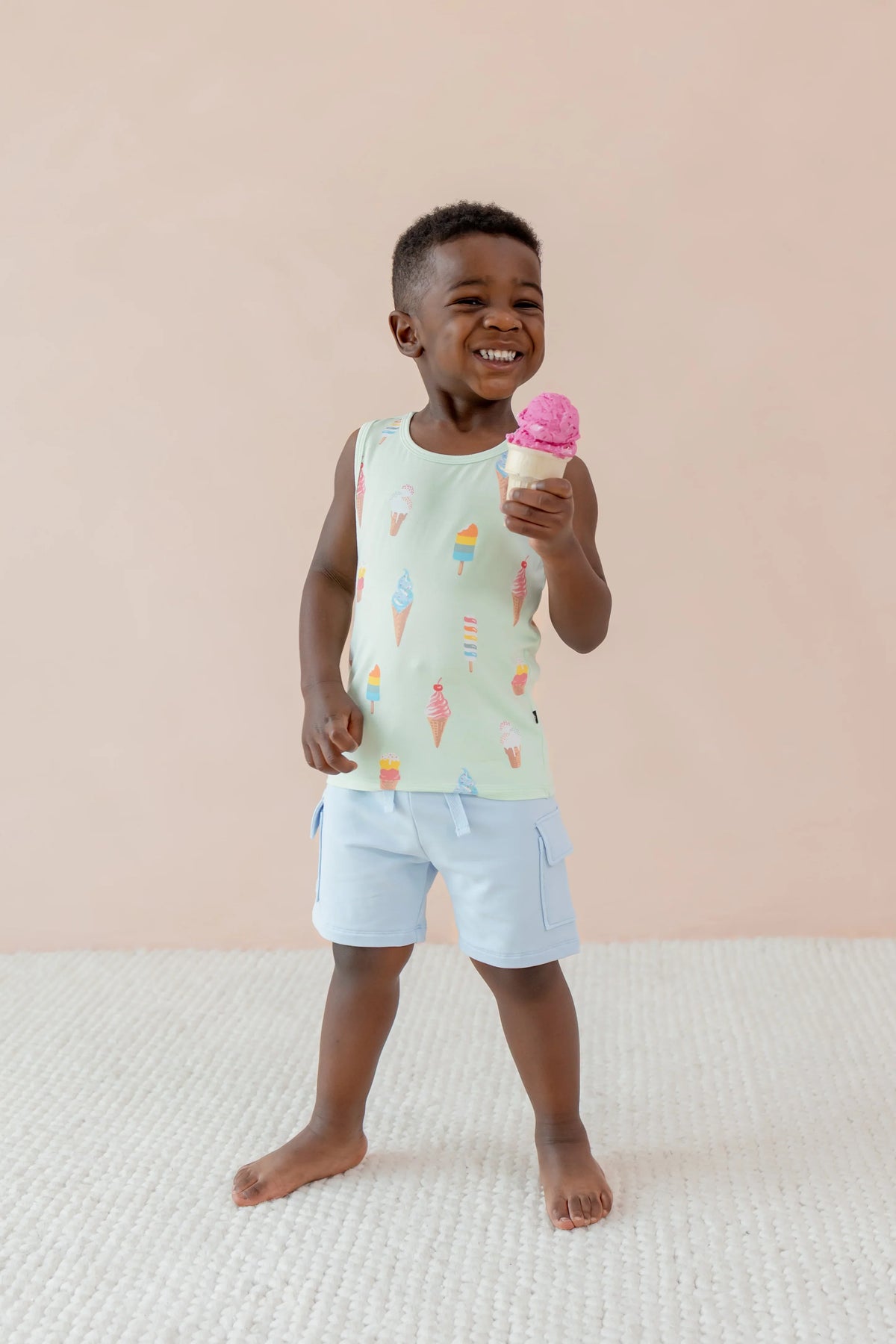 Toddler Tank Top in Mint Ice Cream