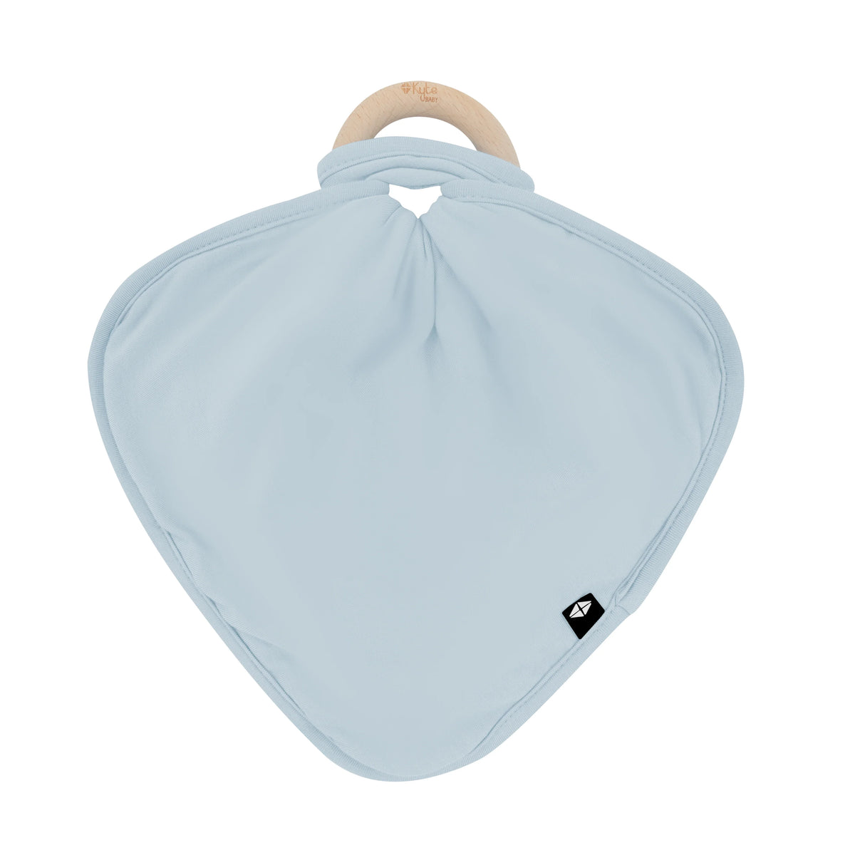 Lovey in Fog with Removable Wooden Teething Ring
