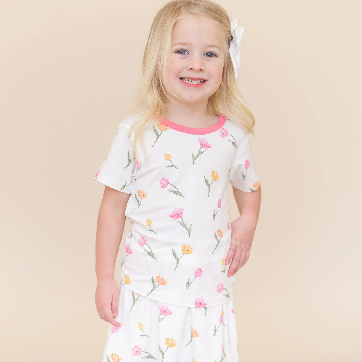 Toddler Basic Tee in Tulip