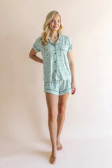 Women's Short Sleeve Pajama Set in Golf