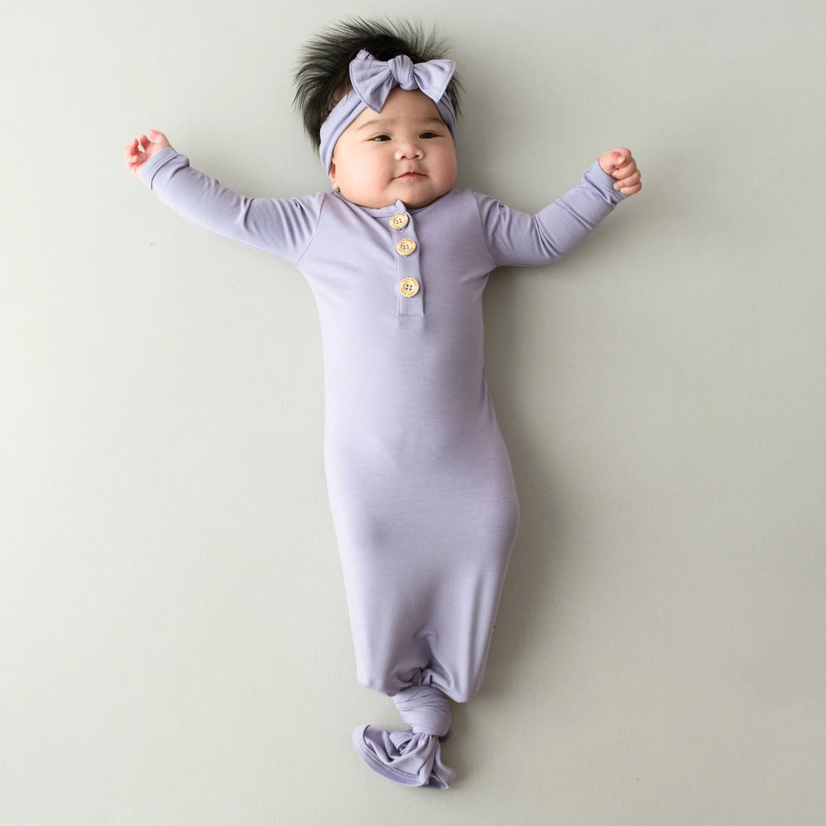 Knotted Gown with Bow Set in Taro